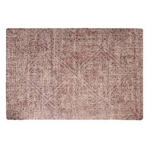 Tapis de porte rectangulaire en velours bouclé Rococo rouge brique, antidérapant, doublure polaire, pour entrée de maison, salon, chambre, bureau - Product Image 2