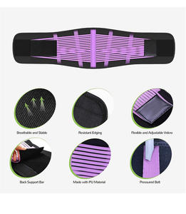 Ceinture de maintien lombaire ajustable en polyester respirant avec fermeture auto-agrippante pour la course, la gym et la récupération post-partum - Product Image 6