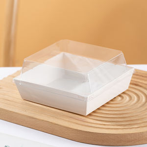 Sıcak satış şeffaf plastik kapaklı sandviç ekmek ve kek kutusu karton gıda ambalaj için suşi için paket - Product Image 5