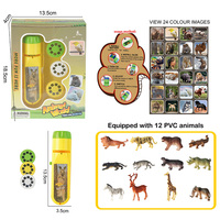 Jeu éducatif interactif de projection BEFLY en plastique avec cartes de noms d'animaux et lampe torche, pour les 4-12 ans, 2 piles AA