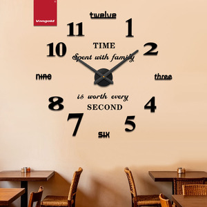 Orologio da <span class=keywords><strong>Parete</strong></span> Moderno Grande Fai-da-Te, Silenzioso al Quarzo, Adesivo in Acrilico Senza Cornice, Grande Orologio Decorativo da <span class=keywords><strong>Parete</strong></span> per Ristoranti, Bar e Caffè - Product Image 1