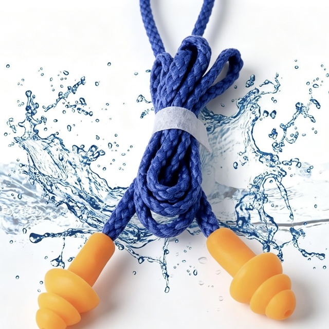 Reusable 28DB Yellow Silicone Foam Type Push-In Earplugs Intrinsically Safe Noise Reduction Hearing Protection