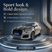 YICKU haute qualité nouveau Kit de carrosserie 12-15 Audi Q7 mise à niveau RSQ7 calandre de pare-chocs avant matériau PP ajustement parfait accessoires de voiture