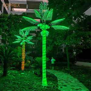 Décoration de <span class=keywords><strong>rue</strong></span> extérieure prix d'usine <span class=keywords><strong>plantes</strong></span> de noix de coco artificielle décoration éclairée palmier dattier avec lumière led - Product Image 2