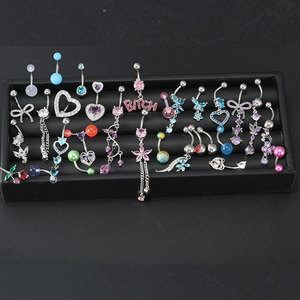 Anneaux de nombril pendulants en <span class=keywords><strong>acier</strong></span> inoxydable 316L, bijoux de piercing pour nombril 14G, anneaux de nombril pour femmes 10mm, vente en gros d'usine - Product Image 4
