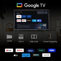TV LED Google TV Pintar 32 42 43 inci untuk harga pabrik Hotel dengan WiFi untuk penggunaan Hotel