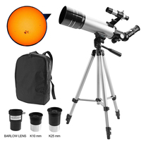 Astronomical Student Reflective Telescope F40070 Optical Instrument Monocular Equipped with a Telescopic Tripod Stand