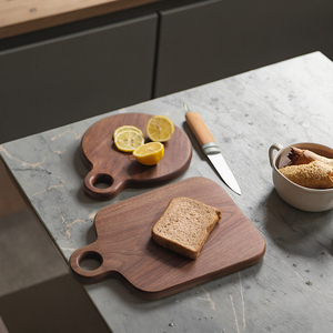 <span class=keywords><strong>Planche</strong></span> à découper en noyer noir massif non peint pour aliments complémentaires, fruits et comme <span class=keywords><strong>planche</strong></span> à découper - Product Image 6