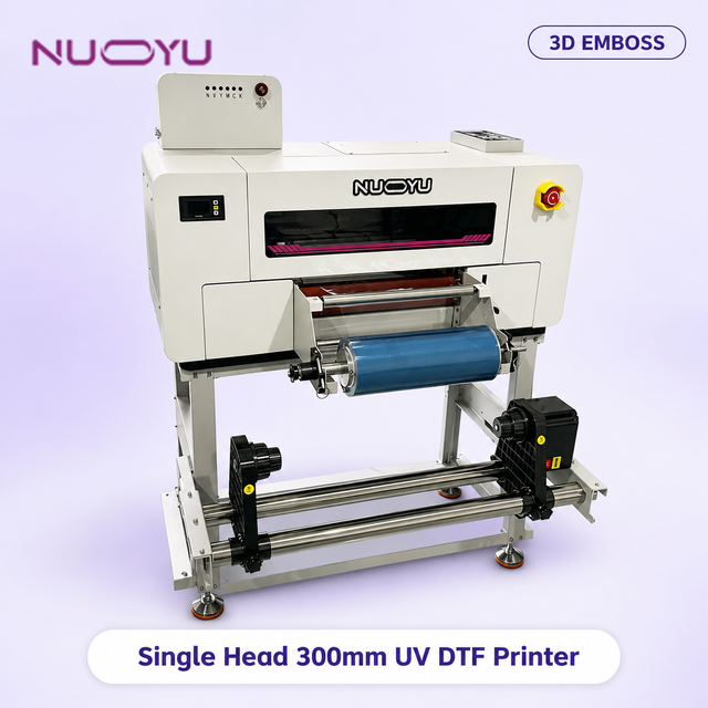 UV DTF 3D Embossed Label Printer 300mm Single Head Multilayer Varnish Sticker Transfer Machine CE RoHS Wholesale