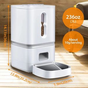 Alimentador automático para gatos de 7l, dispensador automático de alimentos para 1-4 porciones de comida, grabación de voz, comederos temporizados para gatos para alimentos secos, alimentador inteligente - Product Image 4