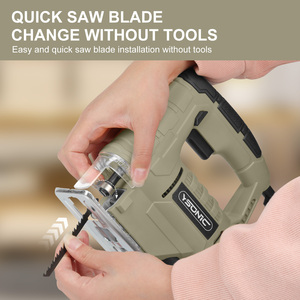 Scie sauteuse électrique 350W avec coupe biseautée à 45° pour le bois et le métal, idéale pour les petits projets de menuiserie et de bricolage - Product Image 3