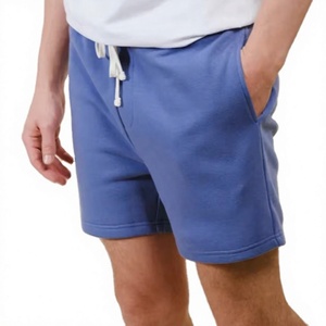 Shorts pour hommes en gros directement de l'usine – Confortables, en tissu tricoté polyester/spandex, avec cordon de serrage, sur mesure, couleur unie - Product Image 1