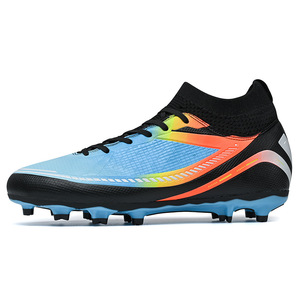 Ready to Ship American Leather Indoor Artificial Turf <strong>Football</strong> Boots with <strong>Metal</strong> <strong>Studs</strong> for Men - Product Image 1