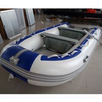 Bateau pneumatique en contreplaqué, bateau pneumatique, radeau de sauvetage gonflable, bateau de 3,8 m avec moteur électrique