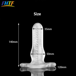 Vibratore a Forma di Pene Maschile, Plug Anale Inseribile, Giocattolo Sessuale per Uomini, Donne e Gay, Impermeabile, Morbido Masturbatore - Product Image 6