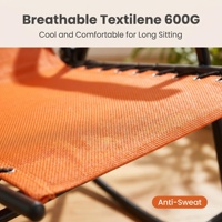 Chaise de camping pliante à bascule pour villa, design moderne, en acier inoxydable et tissu, écologique, durable, supporte 220 LBS