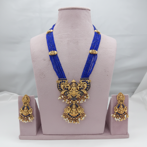 High Quality Traditional South <b>Indian</b> Ethnic Brass Bridal Set Zircon Flower Design Rose Gold Plated Third Party Certified Party - Product Image 2