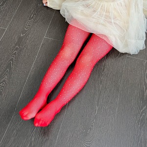 Đen Fishnet bé gái vớ Vớ kim cương lưới Fishnet mô hình pantyhose trẻ em trẻ em pha lê Rhinestone vớ - Product Image 6