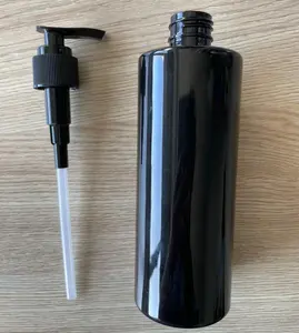 Huisdier Plastic Verpakking Amber Essentiële Olie Shampoo Fles Hotel Voorzieningen Set Met Verschillende Pomp Hoofd