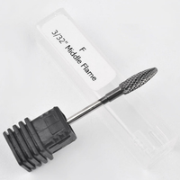 Boîte de fraises à ongles professionnelles multifonctionnelles en acier tungstène noir 3/32 pouces pour manucure, pédicure, salon de beauté