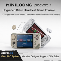 Nouvelle console de jeu portable MINI LOONG Pocket 1 Open-source, écran tactile couleur, résolution 960x720, Wi-Fi, Bluetooth 4.2