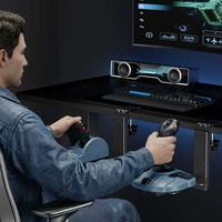 Support universel réglable pour simulateur de vol LRA04-BS02, support de joystick et d'accélérateur pour simulateur de vol, compatible avec Logitech Thrustmaster