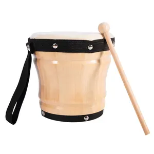 Popular percussion instrument sheepskin can be customized Logo single practical bongo drum