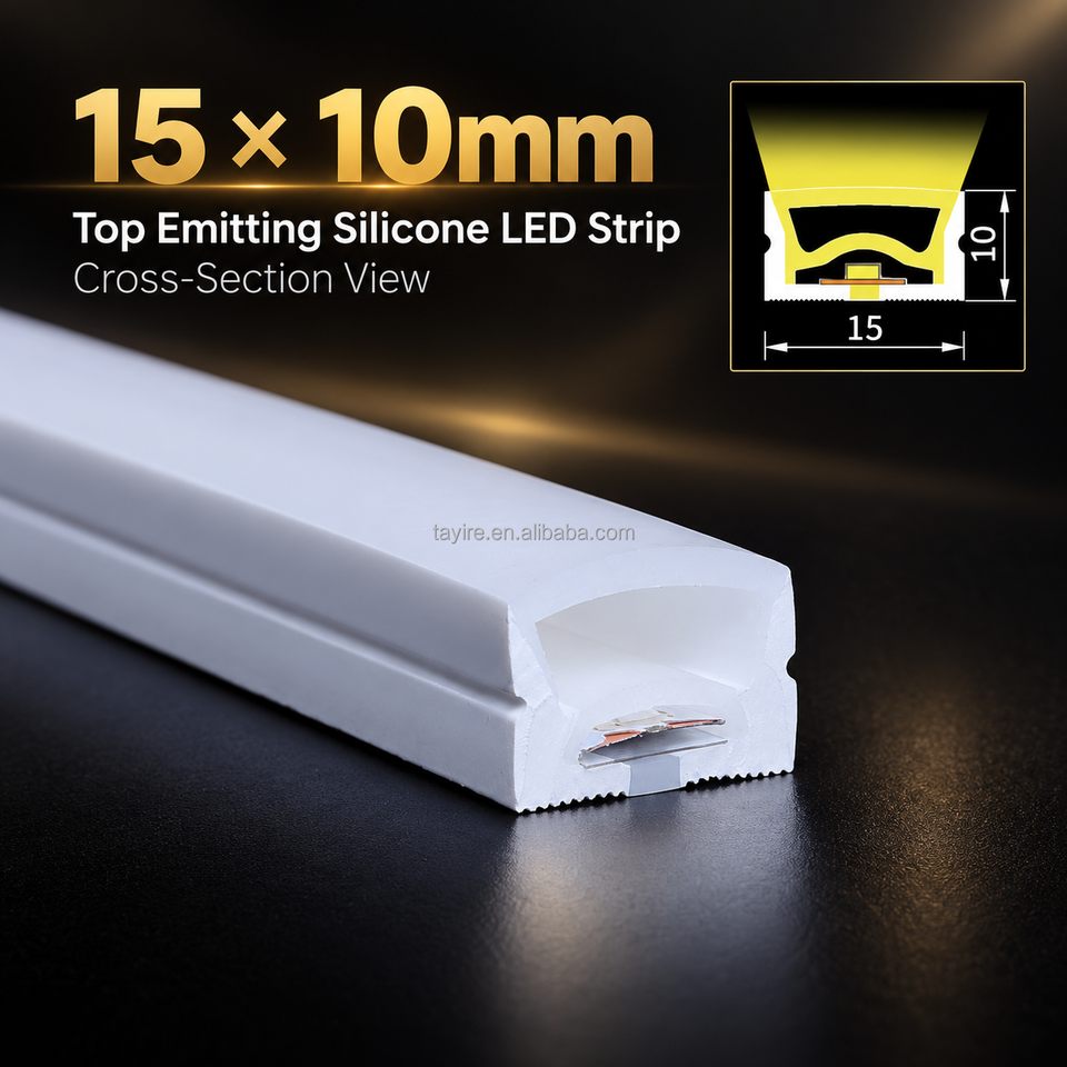 Led Neon Small LED Neon Light Strip 15*10mm Waterproof IP67 Single Color 8W/m 120leds ...