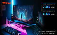 Laptop SIX X7400 Pro M.2 PCIe 4.0 X4 NVMe SSD 1TB Kapasitas Tinggi Internal 3D TLC 7357MB/s Baca 6434MB/s Tulis