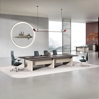 Bureau de réunion de direction en bois massif moderne personnalisable Mobilier d'usine original économique-pour table de conférence