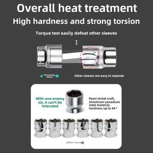 EXPLOIT Jeu de clés rapides Outil de réparation automobile avec <span class=keywords><strong>grande</strong></span> petite bougie d'allumage volante Pneu à douille hexagonale extérieure CRV Manchon de roue métrique - Product Image 2