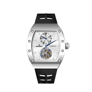 นาฬิกา Seagull Tourbillon Skeleton ST8006 ระบบไขลานด้วยมือ พร้อมตัวบอกชั่วโมงเรืองแสง สายซิลิโคน หน้าปัดย่อย - Product Image 3