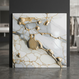 Carreaux de sol en céramique imperméables de qualité supérieure indiens 400x400mm, en porcelaine émaillée, imitation marbre, design intérieur de villa - Product Image 2