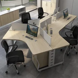 Factory Direct Office Furniture Call Center Desk Office Table Partition Group Working Table 2 Seater Office Desk Work Station