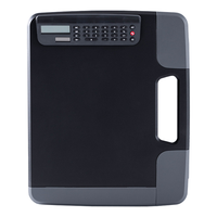Porte-documents A4 en plastique avec calculatrice pliable par sublimation, ouverture latérale et poignée, pour infirmières et professionnels de la santé