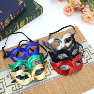 Masques de fête en plastique de couleur unie, peints par pulvérisation, pour hommes et femmes, costumes d'Halloween, carnaval, décorations de fête dansante - Product Image 3