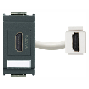 HDMI 2.1b <b>Socket</b> Gray 14.2mm Length <b>Plugs</b> & <b>Sockets</b> - Product Image 1