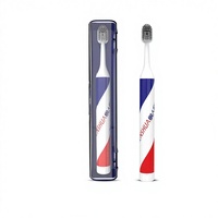 Happily Adult Oral Care Brosse à dents portable à poils souples et dentifrice intégré, 6 styles, design INS, pour un nettoyage en profondeur