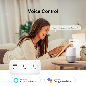 Thông minh cắm Ổ cắm ổ cắm thông minh wifi nhà kép hai USB cắm Tương thích vớ<span class=keywords><strong>i</strong></span> Alexa Google IFTTT cho đ<span class=keywords><strong>i</strong></span>ện thoạ<span class=keywords><strong>i</strong></span> thông minh đ<span class=keywords><strong>i</strong></span>ều khiển bằng giọng nó<span class=keywords><strong>i</strong></span> - Product Image 4