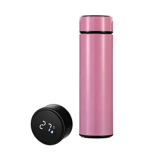 Intelligent 500ml Stainless Steel Vacuum Flask Smart Sports Design LED Performance-Hot Water Bottle Smart Temperature Display