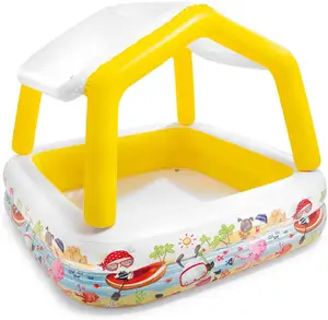 Pare-soleil gonflable bébé piscine flotteur avec ombre meilleurs jouets d'été cadeau pour garçons filles pour jouets aquatiques intérieurs et extérieurs