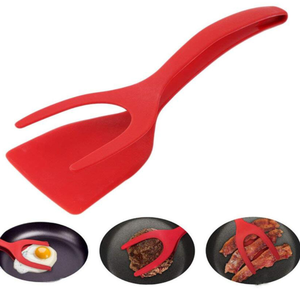 Utensilio de agarre y pinzas abatibles espátula <span class=keywords><strong>para</strong></span> bistec, tortitas, huevos, freír 2 en 1, espátulas de cocina, utensilios de cocina - Product Image 3