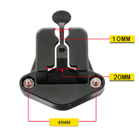 Support de microphone pour talkie-walkie, support de radio de voiture, boule de 1 pouce, fixation adhésive pour plaque adhésive de 3 m, support de radio CB, micro