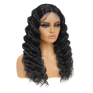 Top Girl 20" 13X4X1 Deep Wvae African Braid Wig American Highlight Middle Part Synthetic Lace Front Braid Wigs For Black Women