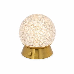 Lampada da Tavolo Decorativa LED in Acrilico, Romantica, per Casa e Camera da Letto, 3 Colori, Ricaricabile, Rotonda a Forma di Luna, Proiezione Bianco Caldo Notturna - Product Image 1