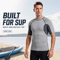 Haut de combinaison de plongée pour homme 2 mm en néoprène, idéal pour le surf et le SUP