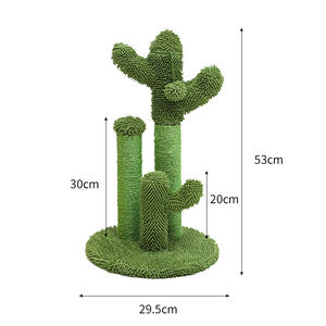 Tiragraffi di Lusso a Forma di Cactus in Sisal, Struttura per Affilare le Unghie, Arredo Gioco per Gatti e Gattini - Product Image 5