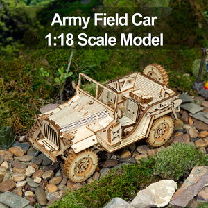 CPC certifié Robotime <span class=keywords><strong>Rokr</strong></span> assembler des jouets éducatifs MC701 modèle de voiture de terrain de l'armée 3D Puzzles en <span class=keywords><strong>bois</strong></span> pour la livraison directe - Product Image 2