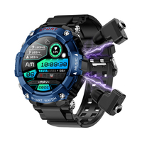 Jam Tangan Pintar T96 dengan Earbud TWS 2 in 1 Pemutar Musik Monitor Detak Jantung Tekanan Darah Smartwatch Menjawab Panggilan dengan Headphone