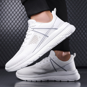 Compact cushioned sports casual shoes with perforated breathable mesh upper, suitable for outdoor travel and running. - Product Image 3